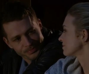 M jak miłość odc. 1080. Joanna (Barbara Kurdej-Szatan), Tomek (Andrzej Młynarczyk)