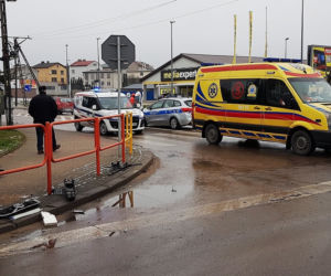Wypadek w Grajewie. Trzy samochody uszkodzone. Jedna osoba ranna [ZDJĘCIA]