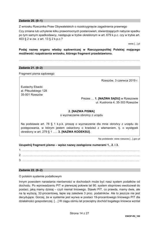Matura 2021: WOS. Pytania, arkusze CKE, zadania [Matura 11.05.2021]