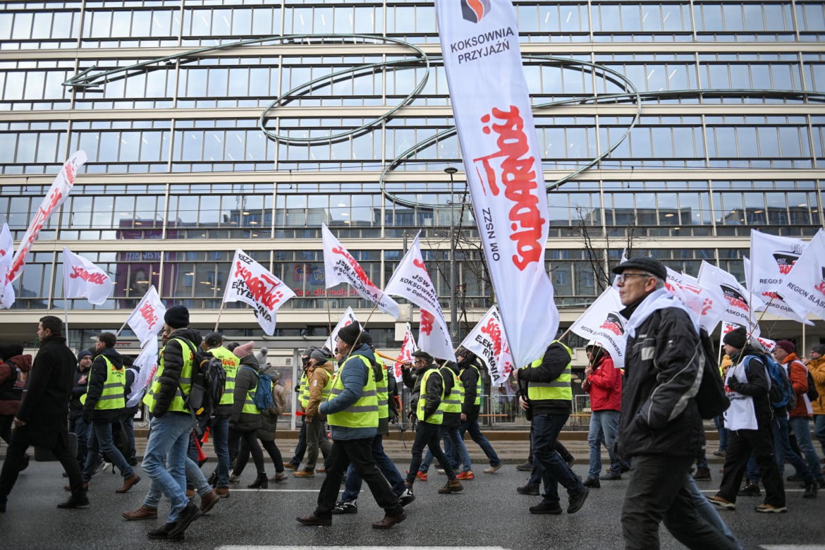 Protest górników i energetyków w Warszawie
