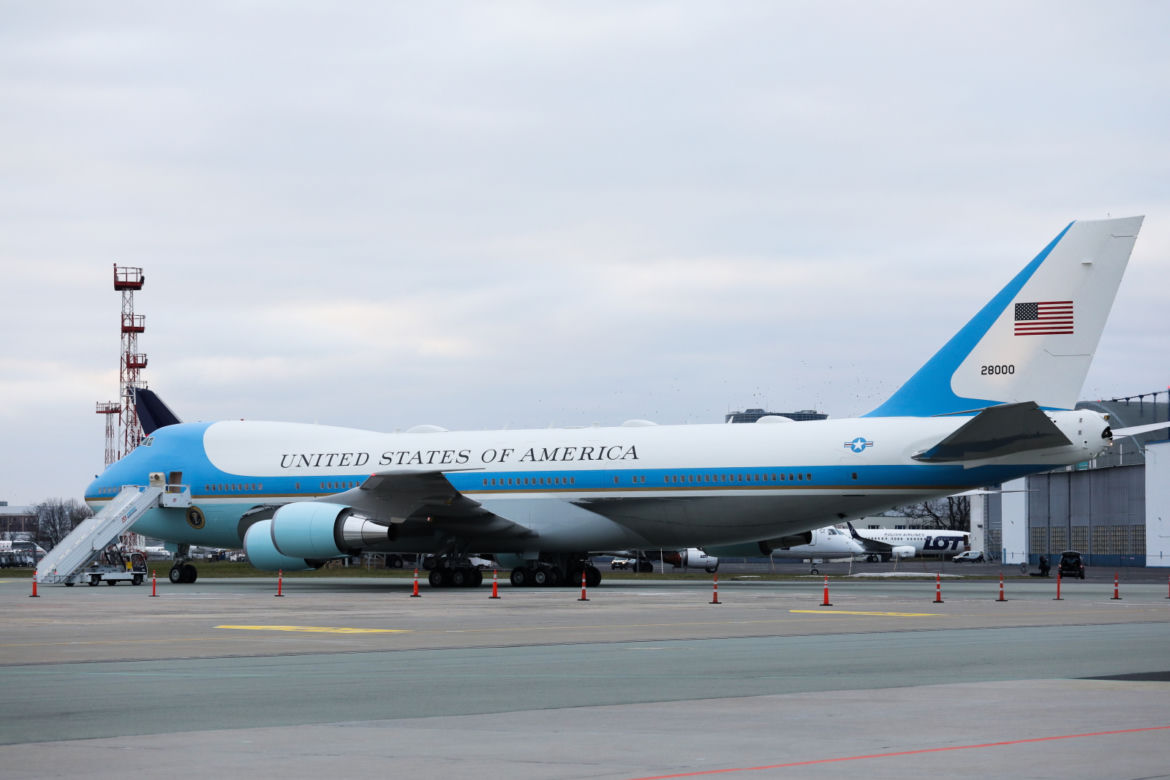 Samolot Air Force One na Lotnisku Chopina