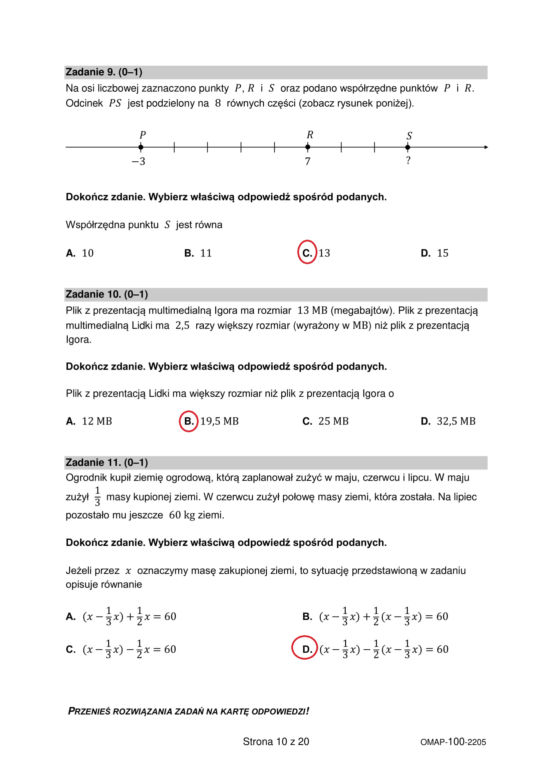 Egzamin ósmoklasisty 2022: Matematyka. ARKUSZ CKE i ODPOWIEDZI [25.05.2022]