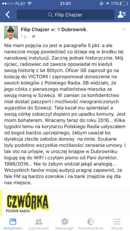 Chajzer odchodzi z Polskiego Radia!