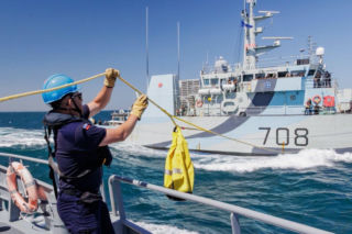 ORP Mewa w Londynie. Debiut niszczyciela min typu Kormoran II w stałym zespole NATO