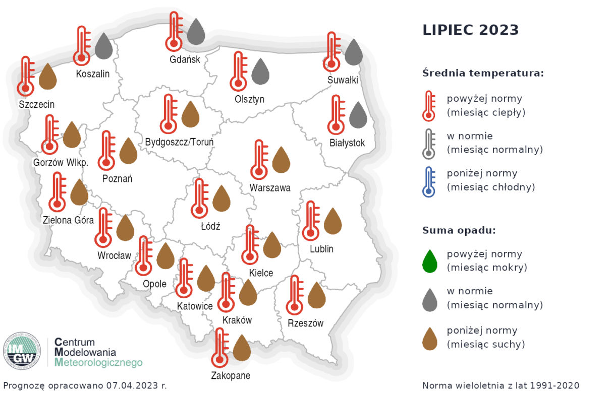 Takie będzie lato 2023. To będą upalne wakacje! IMGW pokazał mapy 