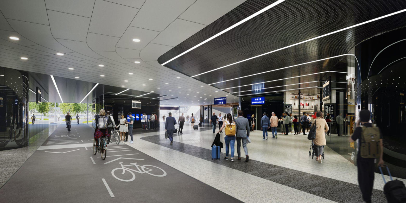 Tak będzie wyglądał, kończący trasę Rail Baltica, imponujący dworzec kolejowy w Tallinie