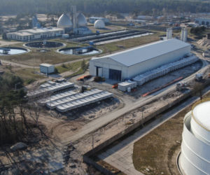 Na wyspie Uznam maszyna Wyspiarka przebiła się już przez ścianę czołową w szybie startowym i układa kolejne pierścienie tunelu