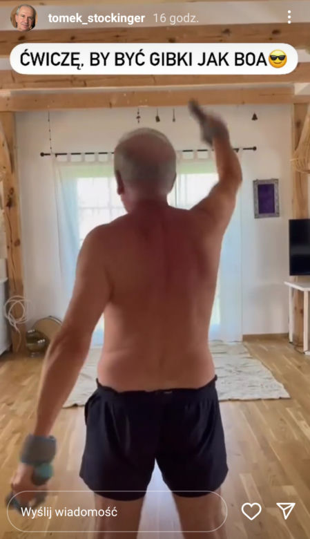 Tomasz Stockinger pokazał klatę jak Karol Strasburger