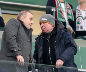 Grzegorz Schetyna na stadionie Legii