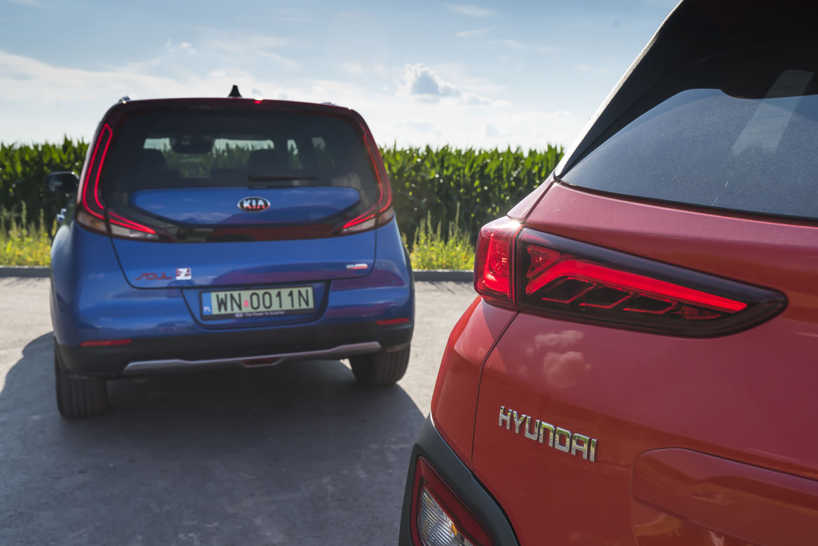 Hyundai Kona Electric 39,2 kWh 136 KM Premium & Kia e-Soul 64 kWh 204 KM XL