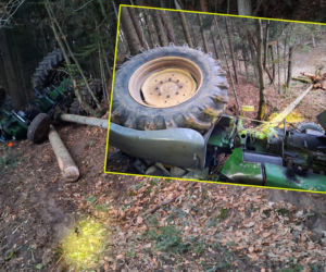 Wypadek ciągnika, ranne dziecko! Lądował śmigłowiec LPR