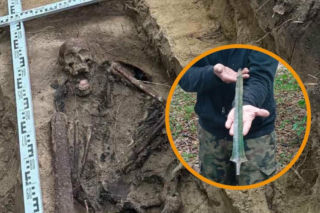 Znalazł w lesie prawie stuletnie szczątki i miecz sprzed 3000 lat! Poszukiwacz dokonał niezwykłego odkrycia
