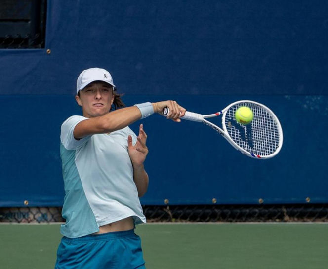Trening Igi Świątek na US Open