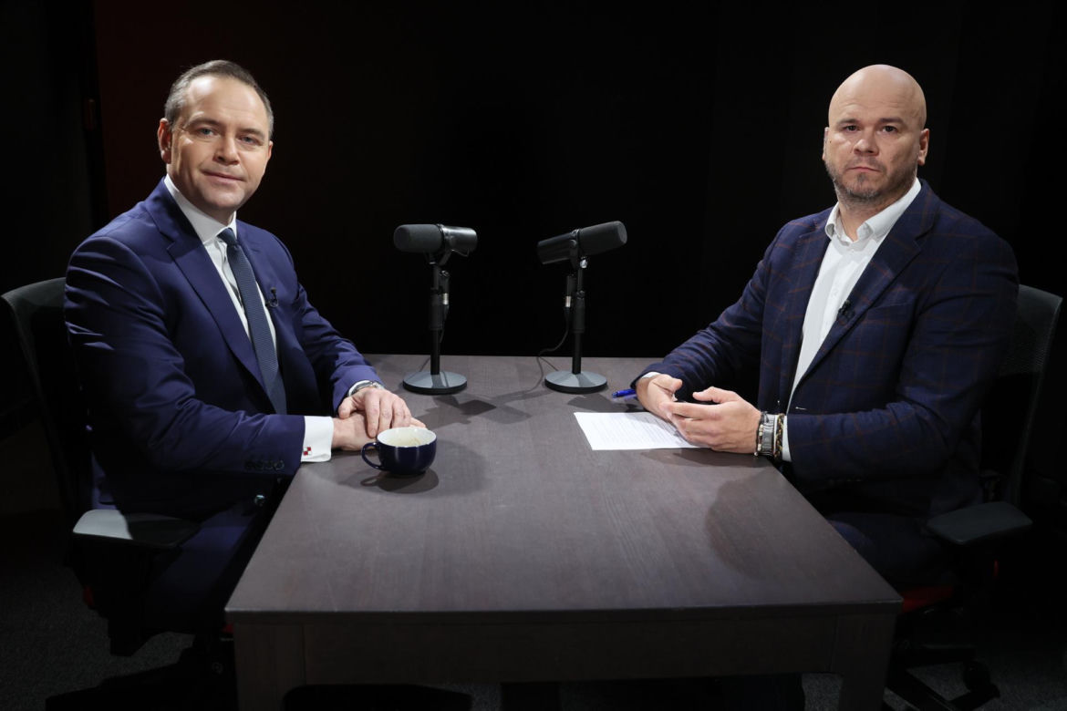 Karol Nawrocki w siedzibie "Super Expressu"