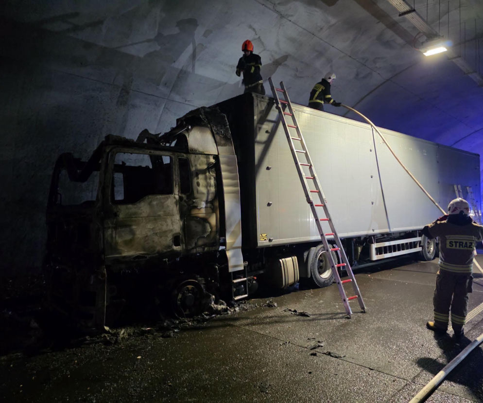 Pożar ciężarówki w tunelu na S3! Droga zablokowana