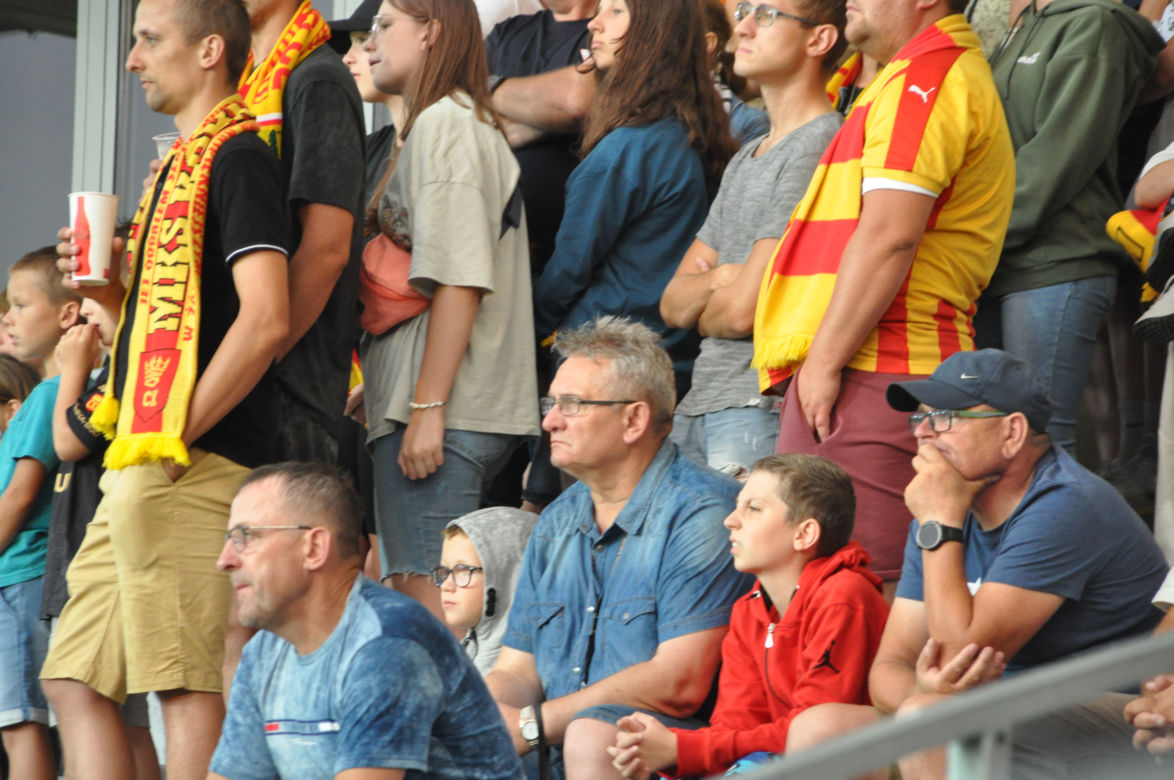 Kibice Korony Kielce na meczu ze Śląskiem Wrocław