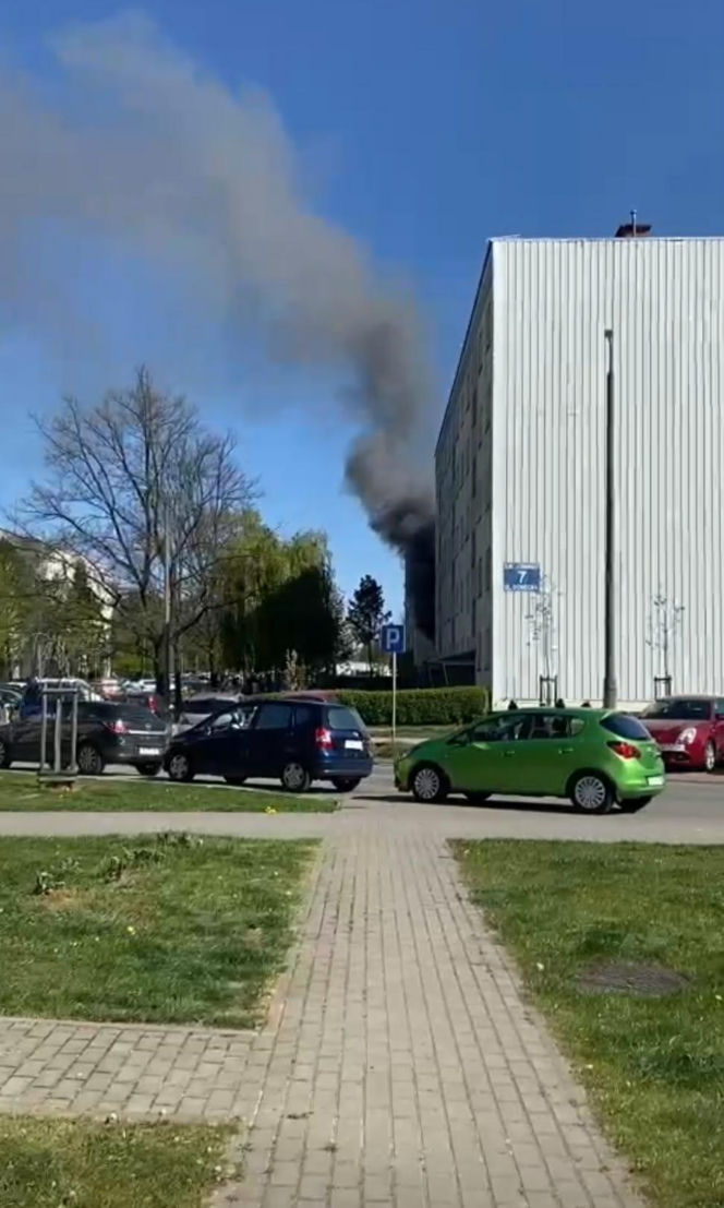 Pożar w bloku