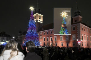 Puszczali fajerwerki, podpalili choinkę na Placu Zamkowym! Strażacy w akcji