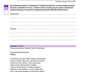 Matura poprawkowa 2026: polski - ARKUSZ CKE 24.08.2026
