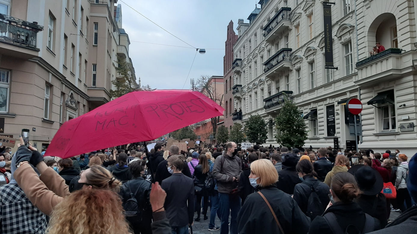 Strajk kobiet w centrum Poznania