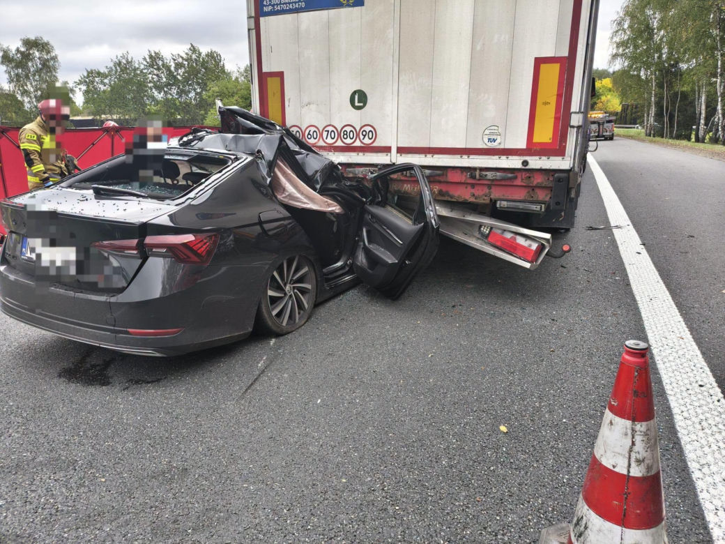 Wypadek na S1 w Mysłowicach