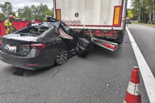 S1 całkowicie zablokowana! Poważny wypadek w Mysłowicach