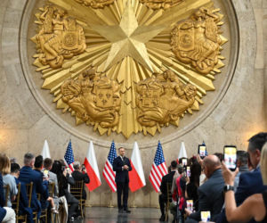 USA/ Prezydent Nawrocki podziękował przedstawicielom Polonii za to, że są ambasadorami Rzeczpospolitej Polskiej