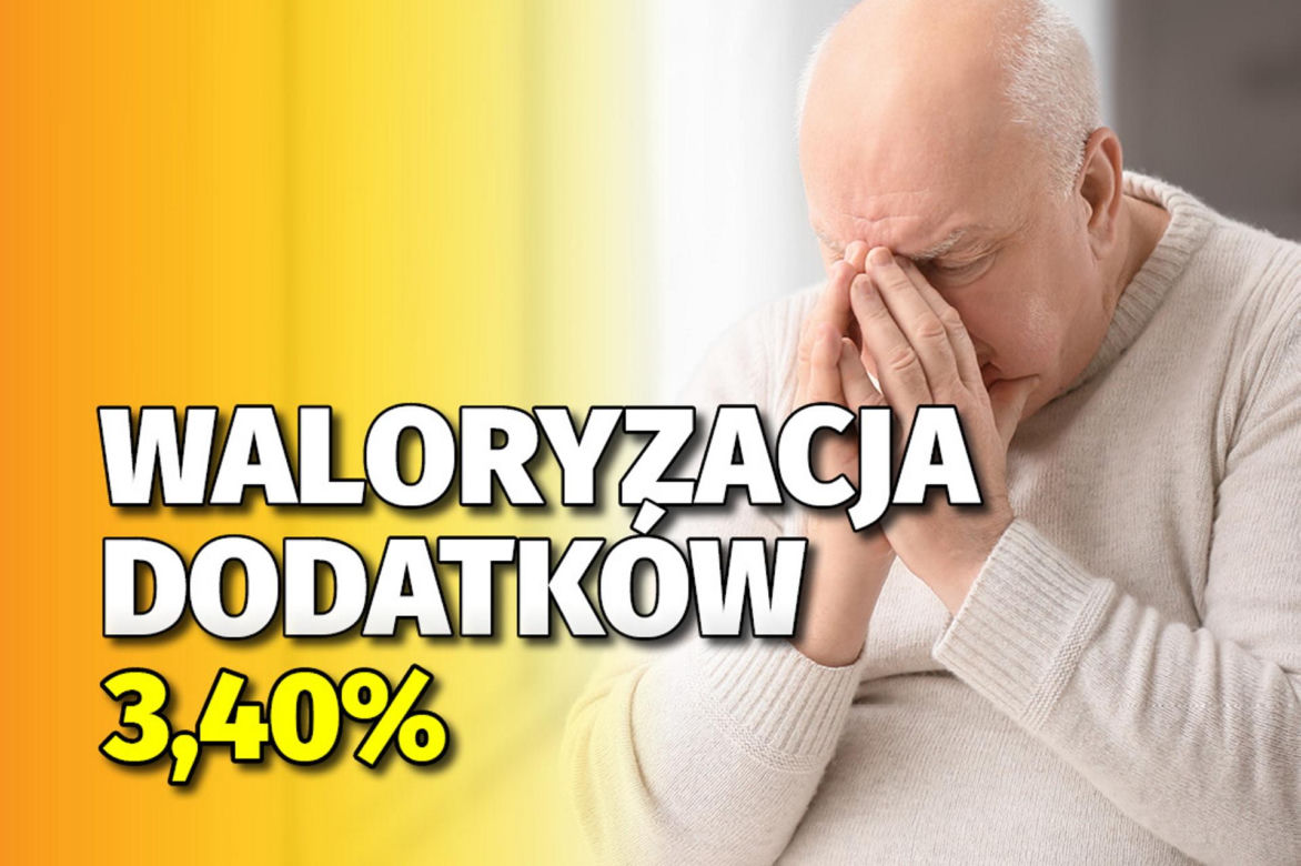 Waloryzacja dodatków do emerytur 3,4 proc.