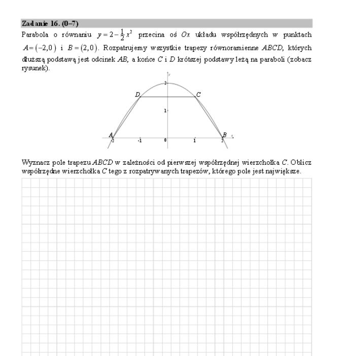 Matura 2016 matematyka poziom rozszerzony