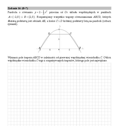 Matura 2016 matematyka poziom rozszerzony