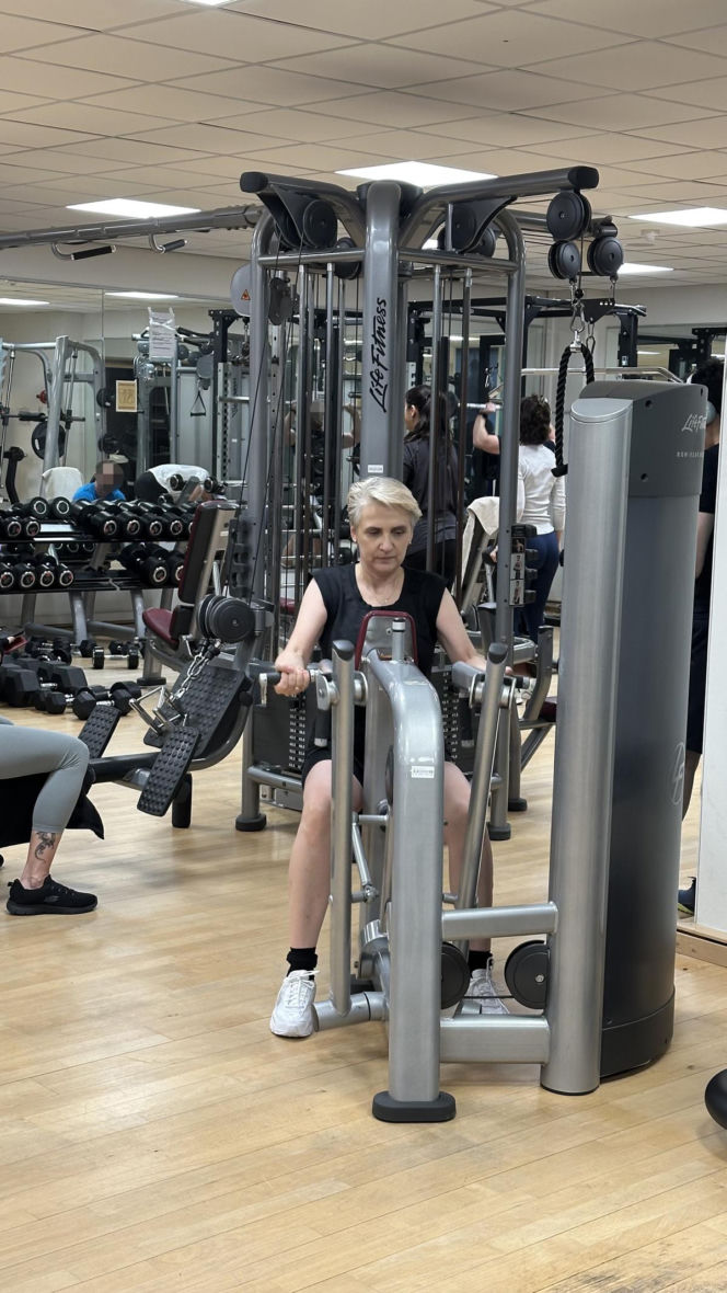 Joanna Scheuring-Wielgus na siłowni