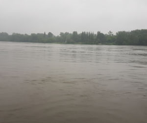 Wisła w Toruniu (stan na 28 maja - godziny 20:00). Fala wezbraniowa idzie na północ