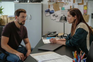 Barwy szczęścia odc. 3290. Celina (Orina Krajewska), Marcin Kodur (Oskar Stoczyński)