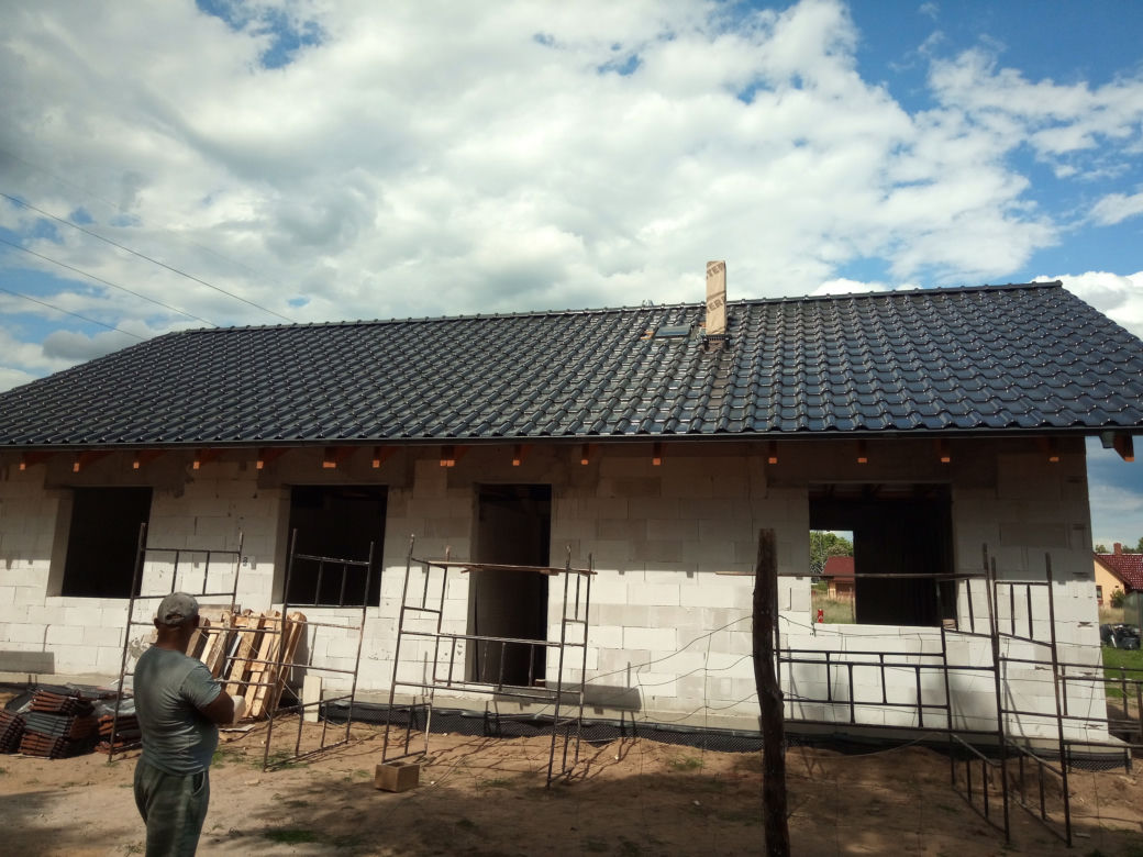Etapy powstawania domu według projektu Miarodajny - wariant X