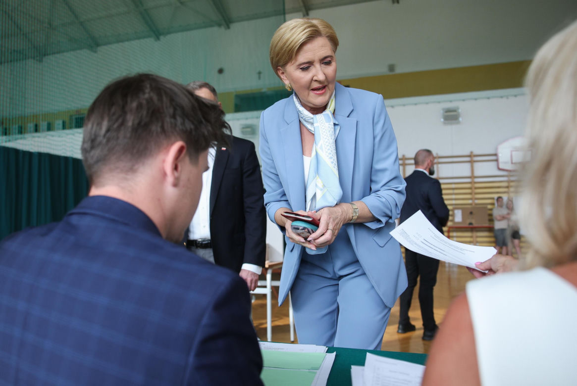Głosowanie Andrzeja i Agaty Dudów 