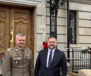 Konrad Gołota podczas wizyty w USA