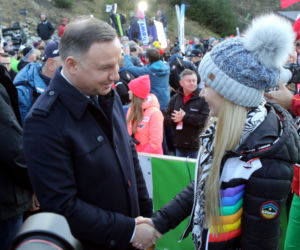 Andrzej Duda na konkursach skoków