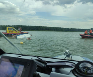 Wichura przewróciła ośmioosobowy jacht! Drmat na Zalewie Koronowskim