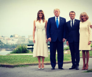 Małgorzata Tusk z Melanią Trump i Brigitte Macron