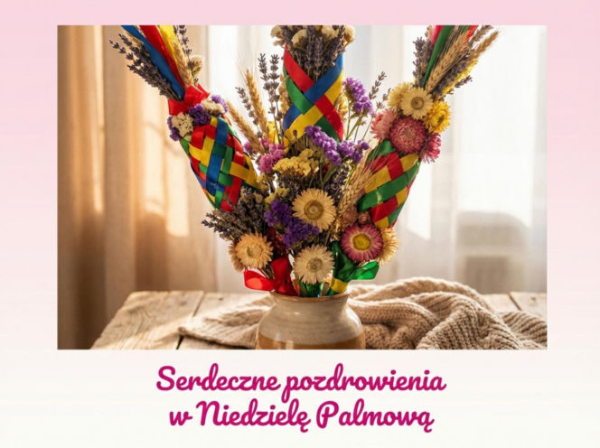 Kartka na Niedzielę Palmową