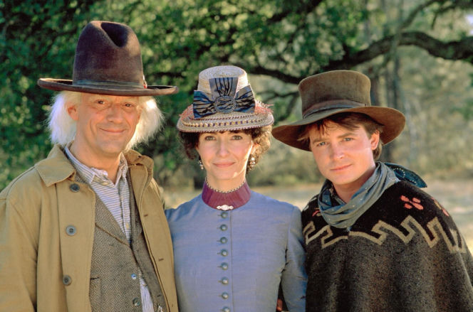 Michael J. Fox i Christopher Lloyd. "Powrót do przyszłości"/"Back to the Future", komedia SF, USA 1985, reż. Robert Zemeckis