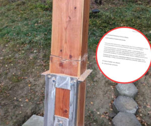 Dewastacja krzyża w Międzybrodziu Żywieckim. Zniszczono też ambonę