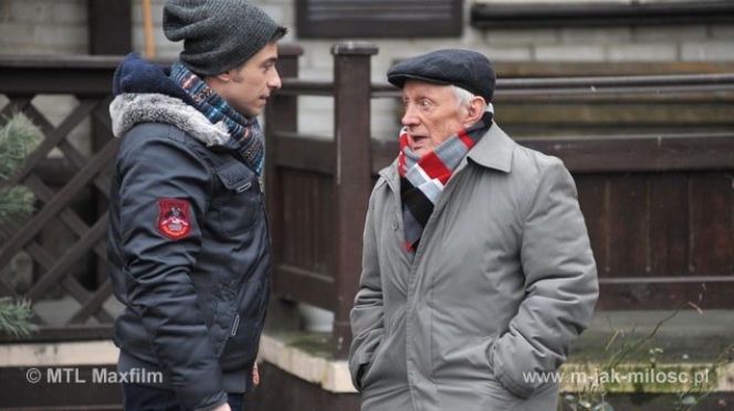 M jak miłość odc. 1140. Lucjan (Witold Pyrkosz), Marek (Kacper Kuszewski)