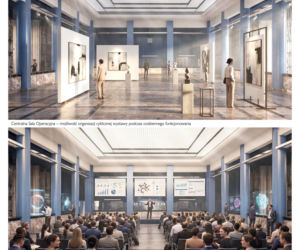 Wizualizacje zmodernizowanych wnętrz gmachu BGK w Warszawie wg JEMS Architekci