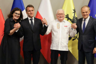 Macron i Wałęsa w Gdańsku. Te zdjęcia mówią więcej niż tysiąc słów