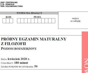 Matura próbna 2020 - filozofia