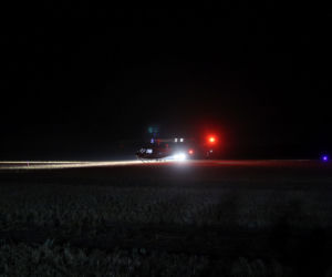 Piorun uderzył w elektrownię wiatrową w Ciołkowie