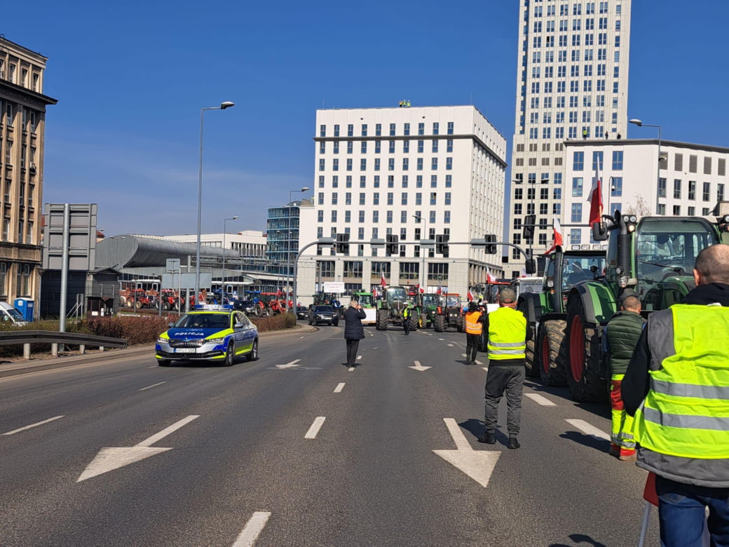 Protest rolników w Krakowie. 20.03.2024