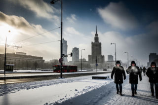 Mroźna sobota w Warszawie. Czy to już zima stulecia?