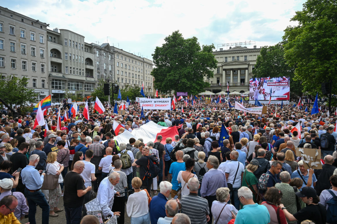 Marsz opozycji w Poznaniu.